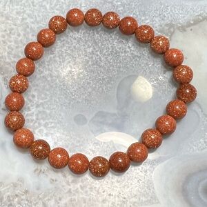 💜3 for 25💜 Gold Sandstone Beaded Bracelet NWOT